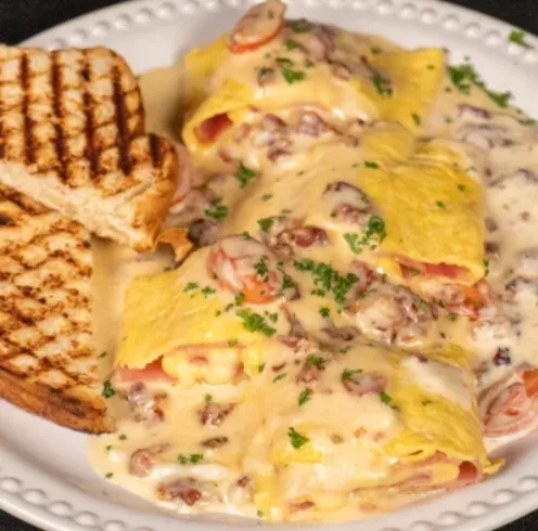 Creamy White Sauce Omelette